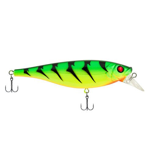 Berkley Juke Hard Bait Lure 4" Length, 11/16 oz Weight, 3'-5' Depth, 2 Hooks, Fire Tiger, Per 1