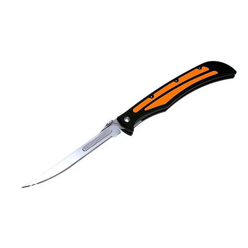 Havalon Knives Baracuta Fitment Edge, 4 1/2 Trailing Point Blade with Plain Edge and Nylon Sheath, Clam Package