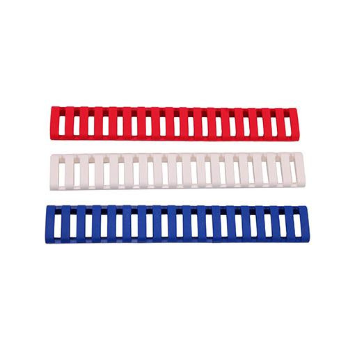 Ergo 18 Slot Ladder Low Pro Rail Covers Red, White, and Blue, Per 3