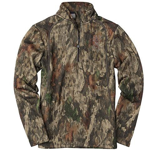 Browning Wasatch Youth 1/4 Zip Shirt ATACS Tree/Dirt Extreme, Small