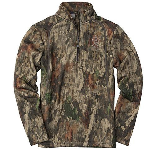 Browning Wasatch Youth 1/4 Zip Shirt ATACS Tree/Dirt Extreme, Medium
