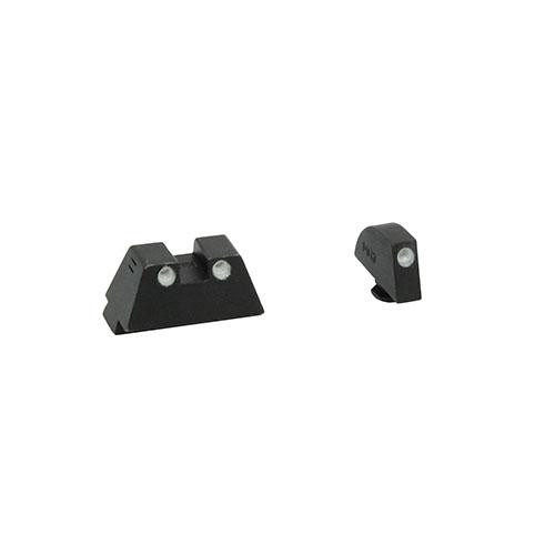 Mako Group Glock Tru-Dot Sights 9mm, .357 Sig, .40 S&W, and .45 GAP, Green/Yellow