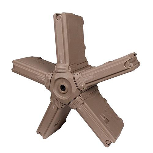 Mako Group Pentagon Magazine Coupler Five 10 Rounds Ultimag Magazines with Five Ultimags, Flat Dark Earth