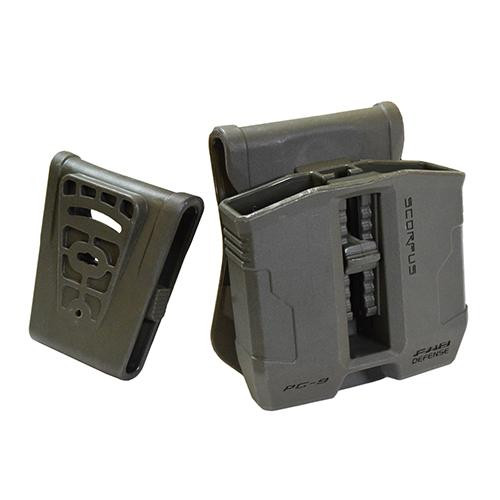 Mako Group Double Magazine Pouch Paddle/Belt, Glock  9mm/.40, Olive Drab Green