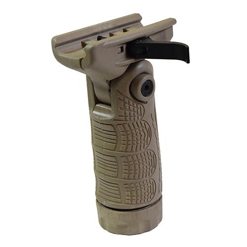 Mako Group 7 Position Tactical Folding Grip with Waterproof Storage, Quick Release, Flat Dark Earth