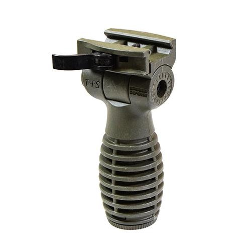 Mako Group Horizonal "Side-To-Side" Folding Grip with Battery Compartment, Olive Drab Green