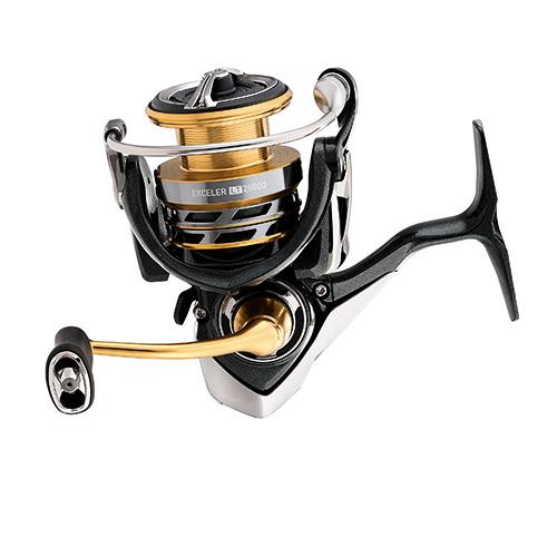 Daiwa Exceler LT Spinning Reel 2500, 5.3:1 Gear Ratio, 29.60" Retrieve Rate, 22 lb Max Drag. Ambidextrous