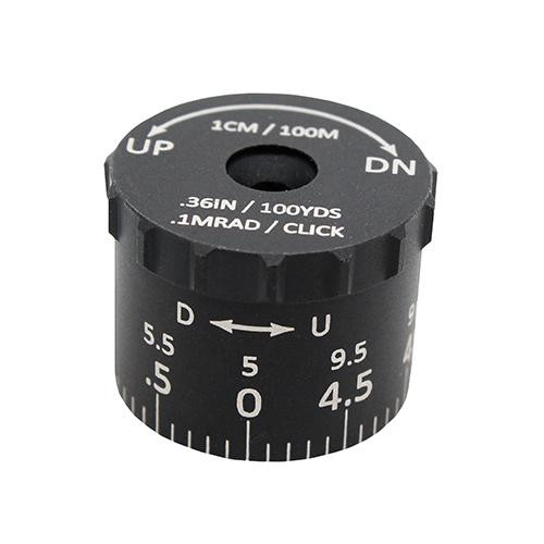 Sightron Tactical Turrets 0.1 MRAD Click Value, 9.5 MRAD White Engraving, SIIISS832X56LRMD/CM
