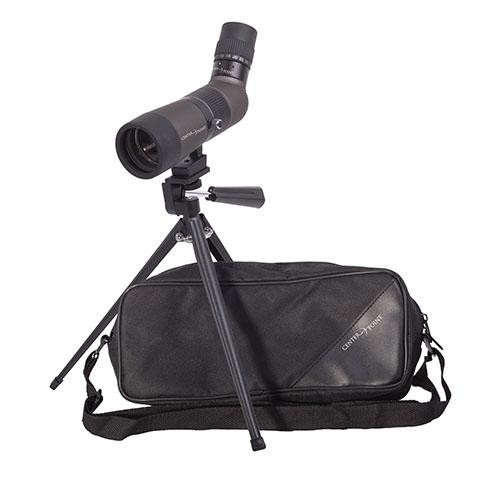 Crosman 10-20x50mm Spotting Scope With Tripod and Case, Black
