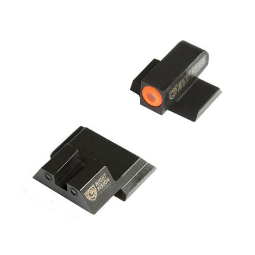 Night Fision Perfect Dot Night Sight Set, Smith & Wesson M&P/M&P M2.0/SD9 VE/SD40 VE Mo Front, U Rear, Orange Front with Green Tritium, Black Rear with Green Tritium