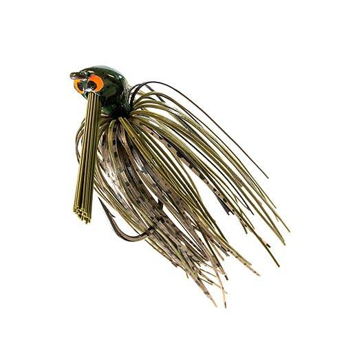Z-man Crosseyez Flipping Jig Size 4/0 Hook, 3/8 oz, Green Pumpkin, Package of 1