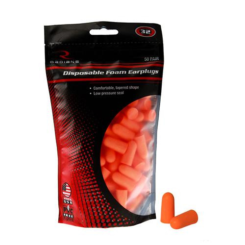 Radians Foam Earplugs Package of 50