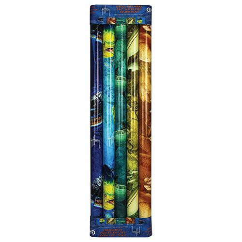 Rivers Edge Products Gift Wrap Guy Harvey Wrapping Paper, 5 Pack
