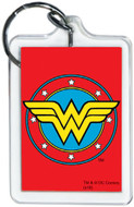 DC Comics Wonder Woman Logo 3" x 2" Officially Licensed Lucite Double Sided Keyc