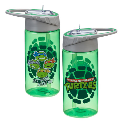 Teenage Mutant Ninja Turtles Water Bottle With Flip-Up Straw | Holds 20  Ounces