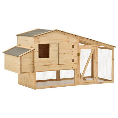 Chicken Cage Solid Pine Wood 70.1"x26.4"x36.2"