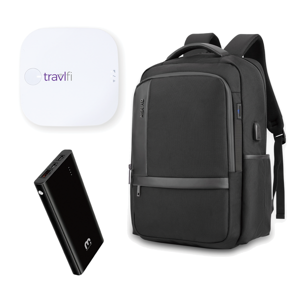 TravlFi™ Charged Up Backpack Bundle