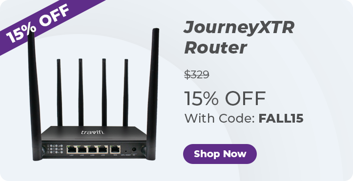 Travlfi JourneyXTR Router