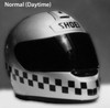 Motorcycle Helmet Black Reflective Checkered Tape Kit 3M Stand out 