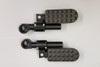 ADJUSTABLE HIGHWAY PEGS FOR USE WITH ILIUM WORKS ENGINE GUARDS, 30-200 / 34-200 in BLACK