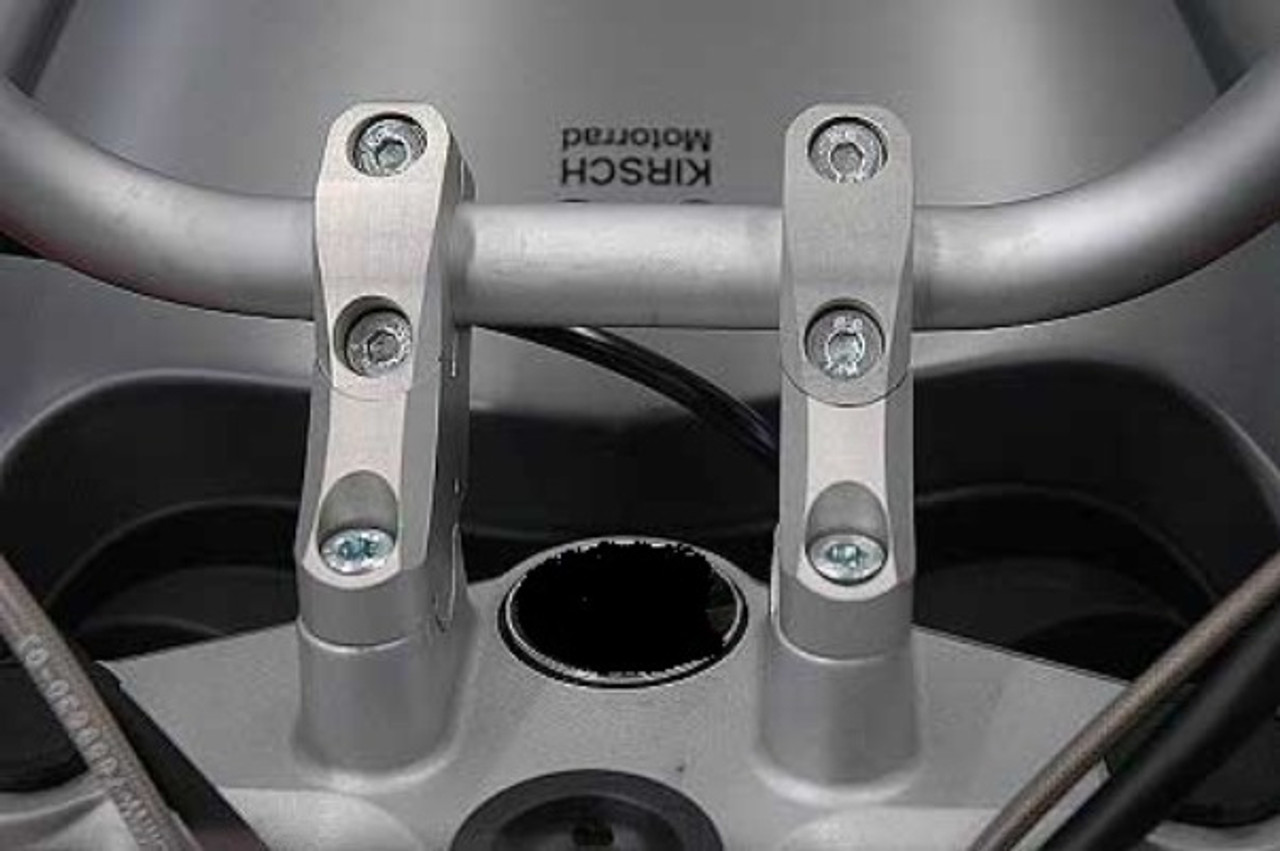 Handlebar Riser Bar Backs moves 2" diagonal in Black for BMW F800ST ABS  