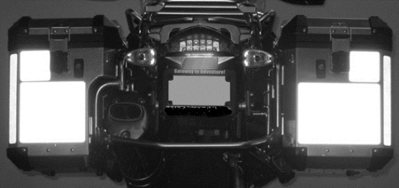 Alum Adventure Saddlebag Black Reflective Tape kit for BMW R1200GS 2005-2012  