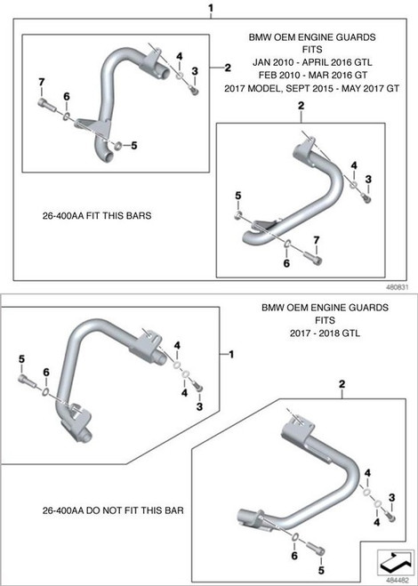 Highway Pegs for OEM Engine Bars  K1600GTL K1600GTLE  2018 +