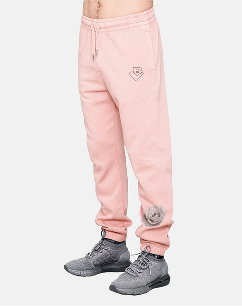 "LIVIN Your Flowers" Salmon Sweatpants-Blivin Fitness Men’s Collection
