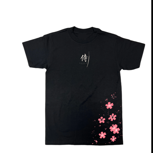 WARRIOR IN A GARDEN™ -Black Blossom Tee - Oversized