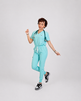 Teal V-Neck Scrub Tops