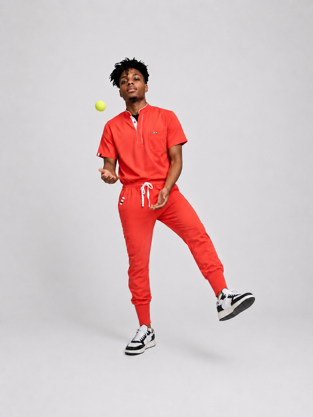 Coral Scrub Pants