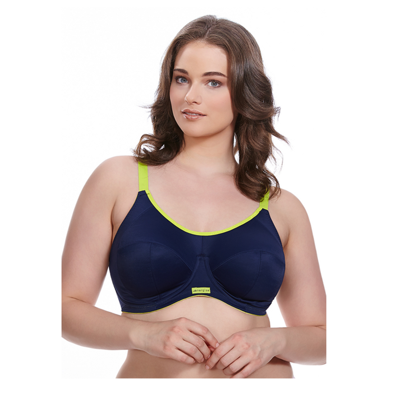 Elomi Energise J-Hook Underwire Sports Bra (8042),32H,Stormy Haze 