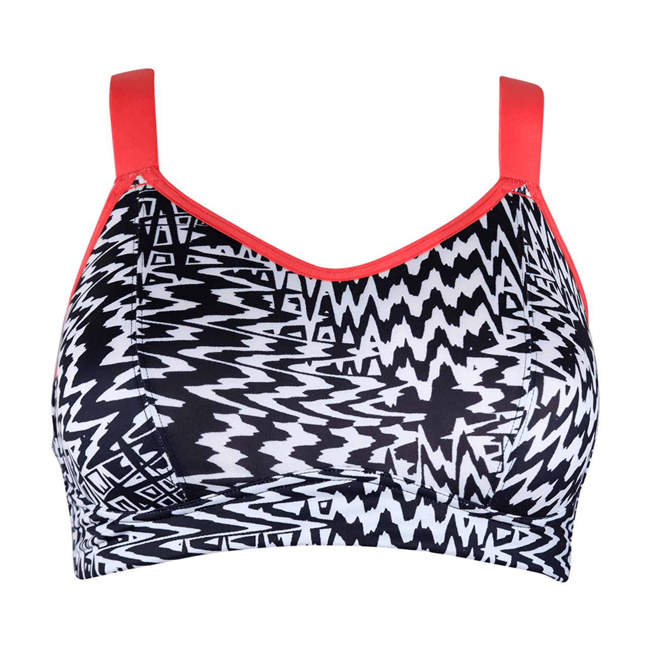 Pour Moi Fuller Bust Energy lightly padded underwired sports bra in cobalt  / red