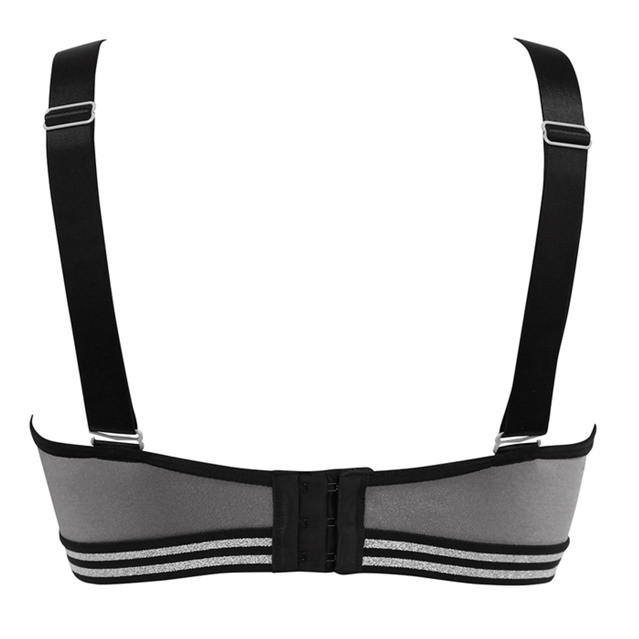 Pour Moi Fuller Bust Aspire underwired lightly padded sports bra in black