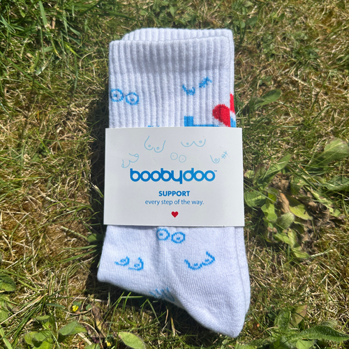 boobydoo Crew Socks - Boob Print