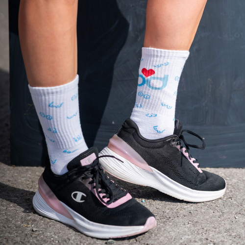 boobydoo Crew Socks - Boob Print