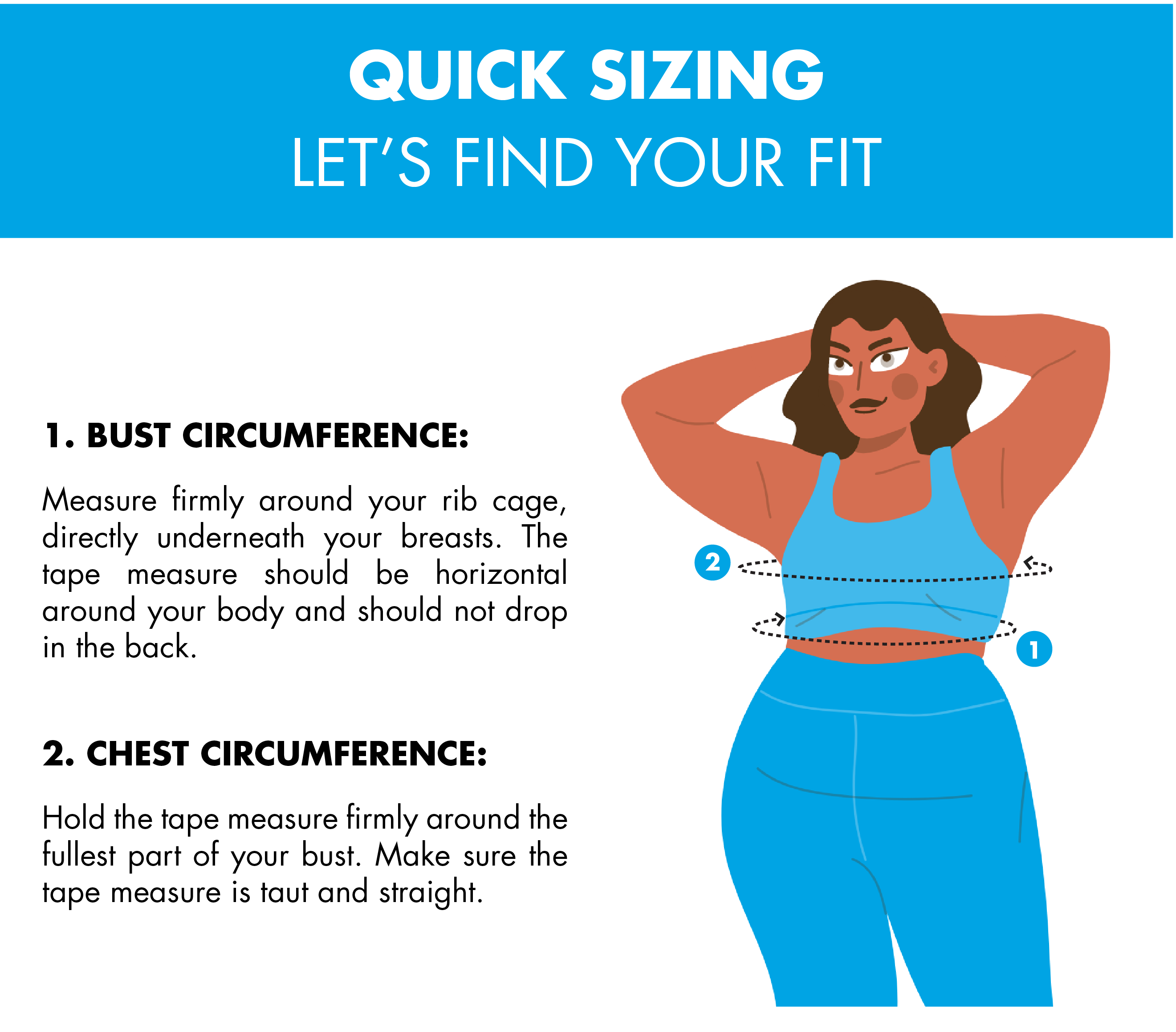 Chest and bust circumference examples