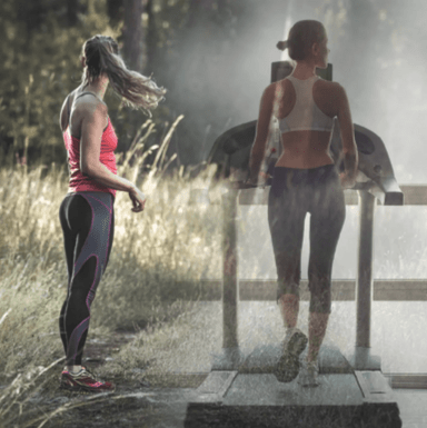 Running outdoors vs running on a treadmill