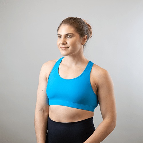 Women's Sports Bra - Blue Leopard Print – LC Activewear