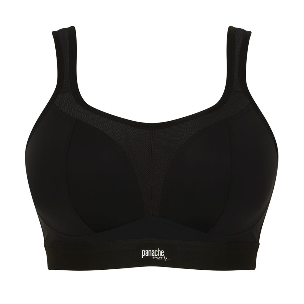 Panache Non-wired Sports Bra (Black/Latte) by Panache - Non-Underwired bras