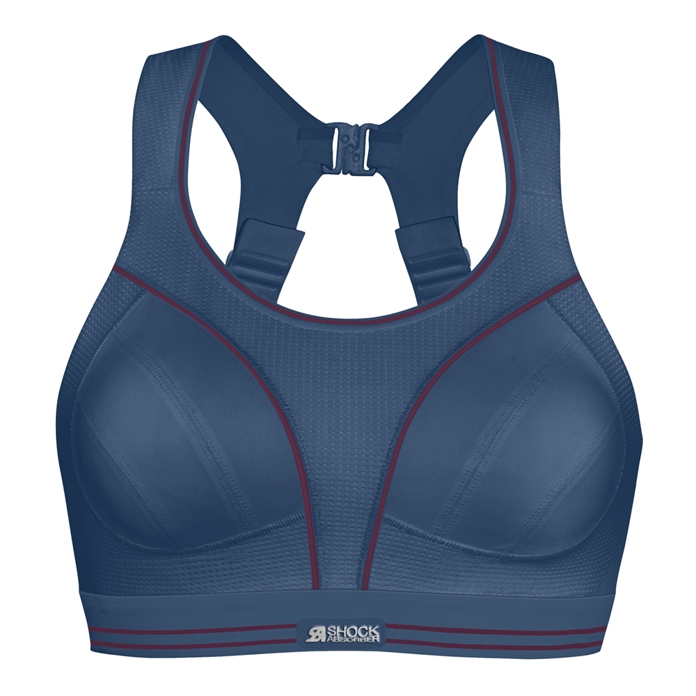 Shock Absorber Womens Active Zipped High Impact Plunge Bra Blue Sports  Running, Size 34F - Summer Fun Blue for sale online