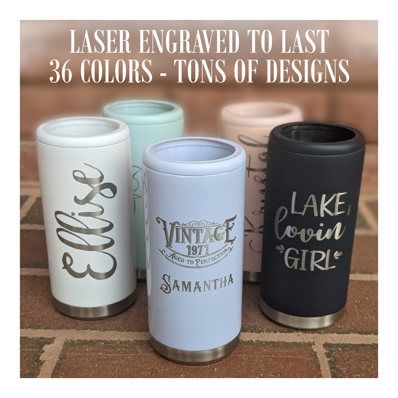 Custom Skinny Can Cooler, Personalized Skinny Can Cooler, Engraved Can  Cooler, Slim Can Cooler, Stainless Steel Can Cooler, Bridesmaid Gifts