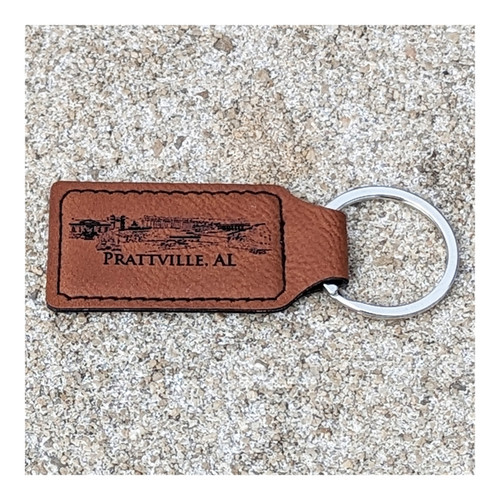 Prattville Leatherette Keychain - Rectangle