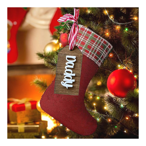 Wooden Stocking Tags