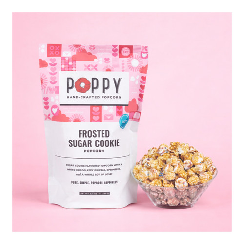 Frosted Sugar Cookie Poppy Popcorn