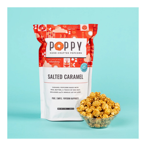 Salted Caramel Poppy Popcorn
