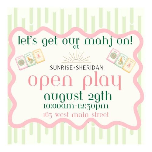 Mahjong Open Play - Saturday, August 29