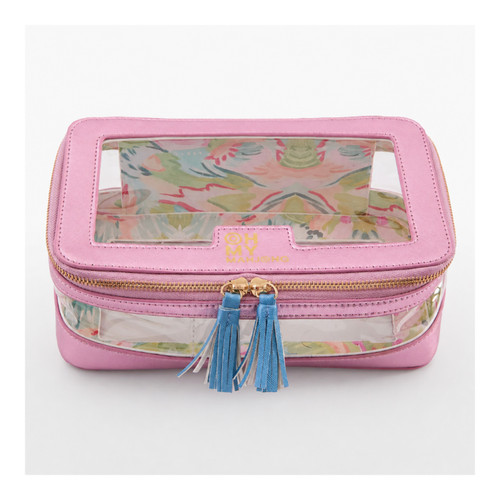 Metallic Light Pink Mahjong Tile Storage Bag
