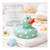 Seafoam Polka Dot Rubber Duckie