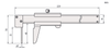 Mitutoyo Vernier Tube Thickness Caliper, 0-150mm - 536-161